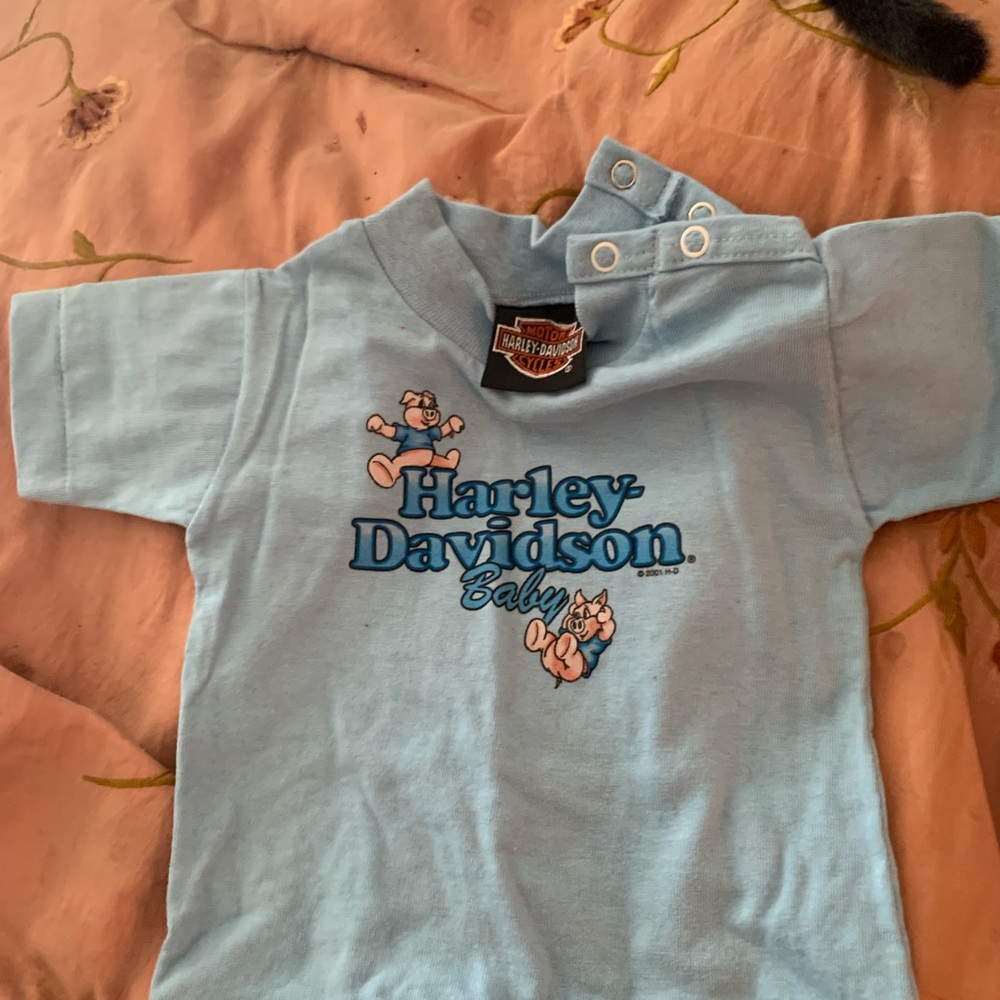 Infant Harley Davidson tee Bleu Bayou HD Monroe LA Brand New! Vintage!
